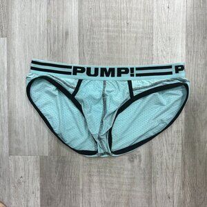 Pump Brief Underwear Aqua with Black Trim Lightly Used XL